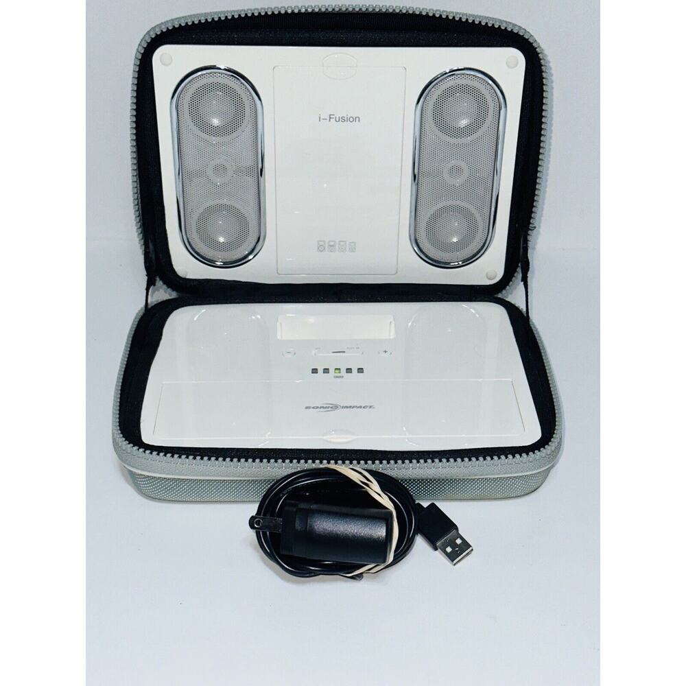 SONIC Impact i-Fusion Portable Entertainment ipod Speaker System Case Music
